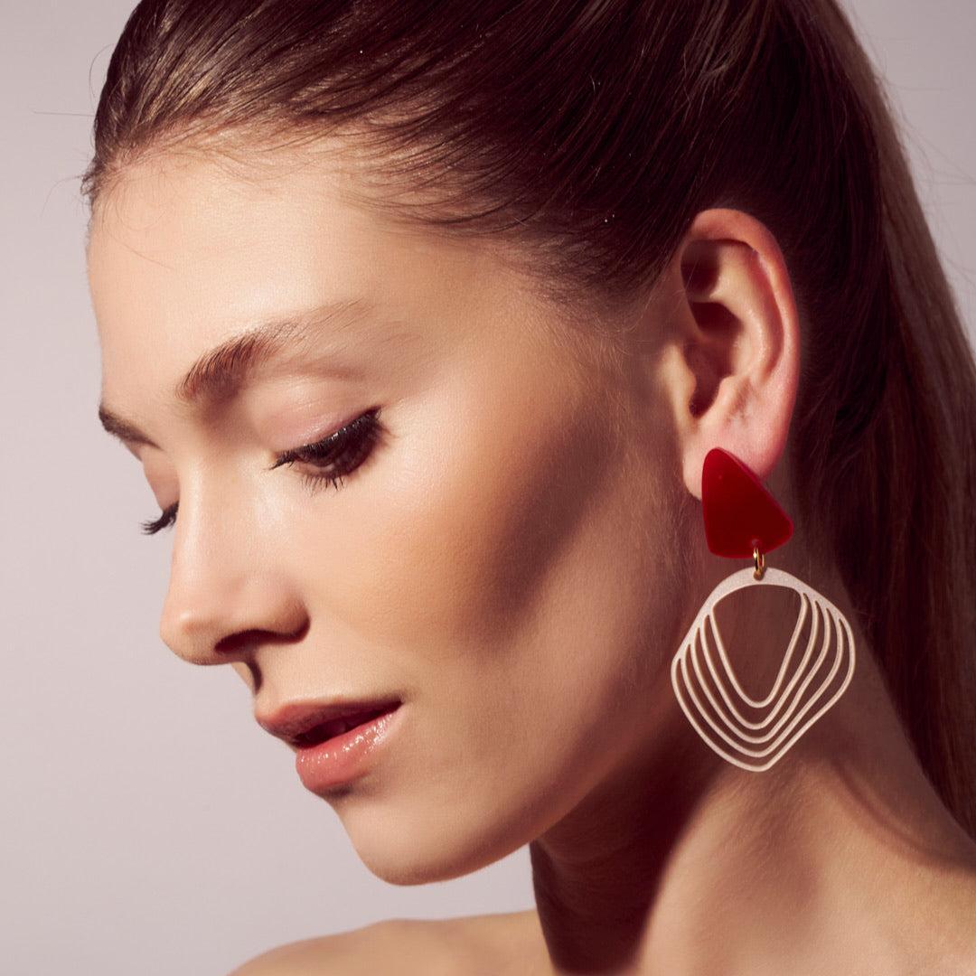 Anikó - pearly rose & deep red