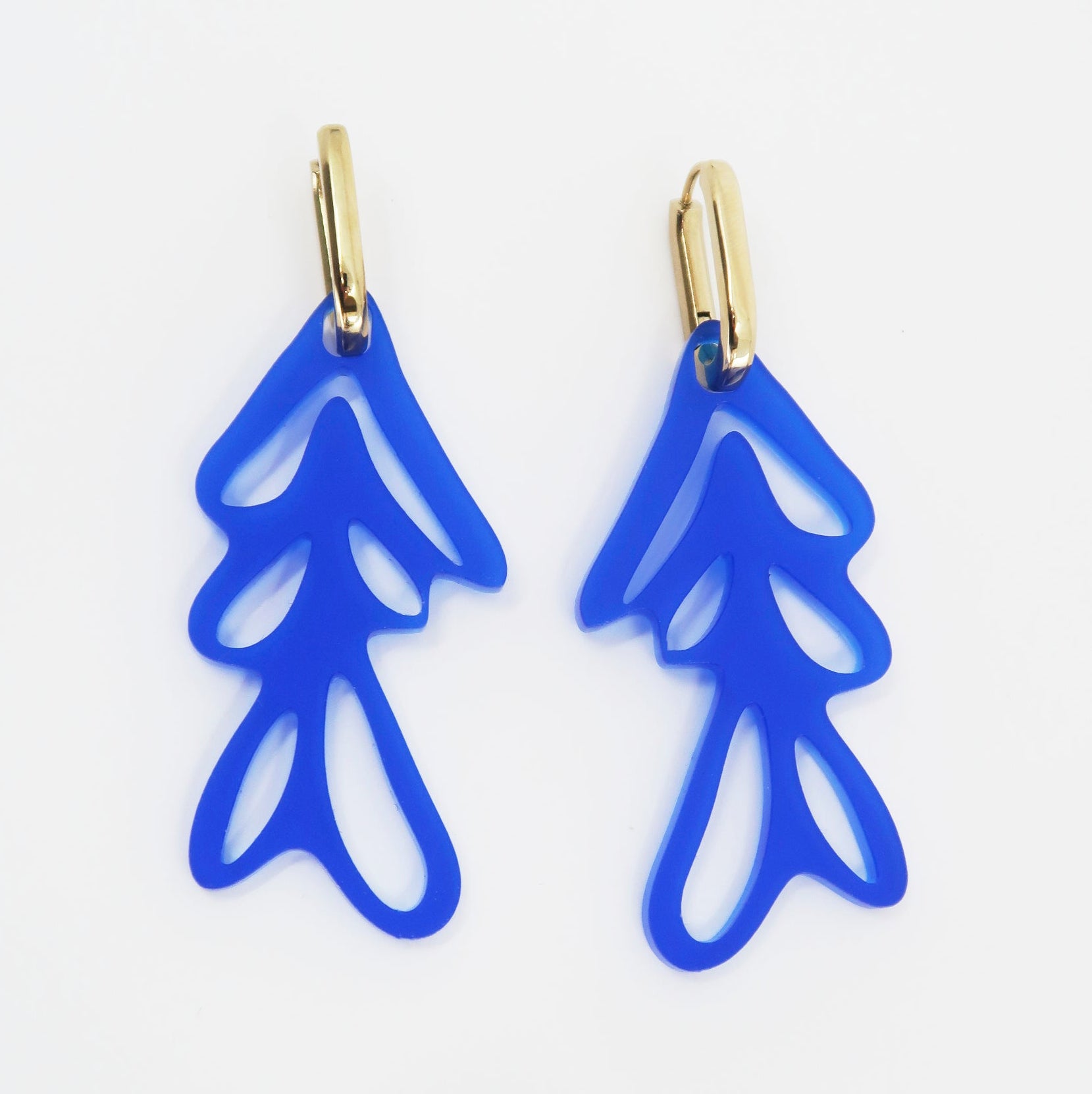 ALGAE 01 Ohrringe mit Edelstahl Klappcreolen