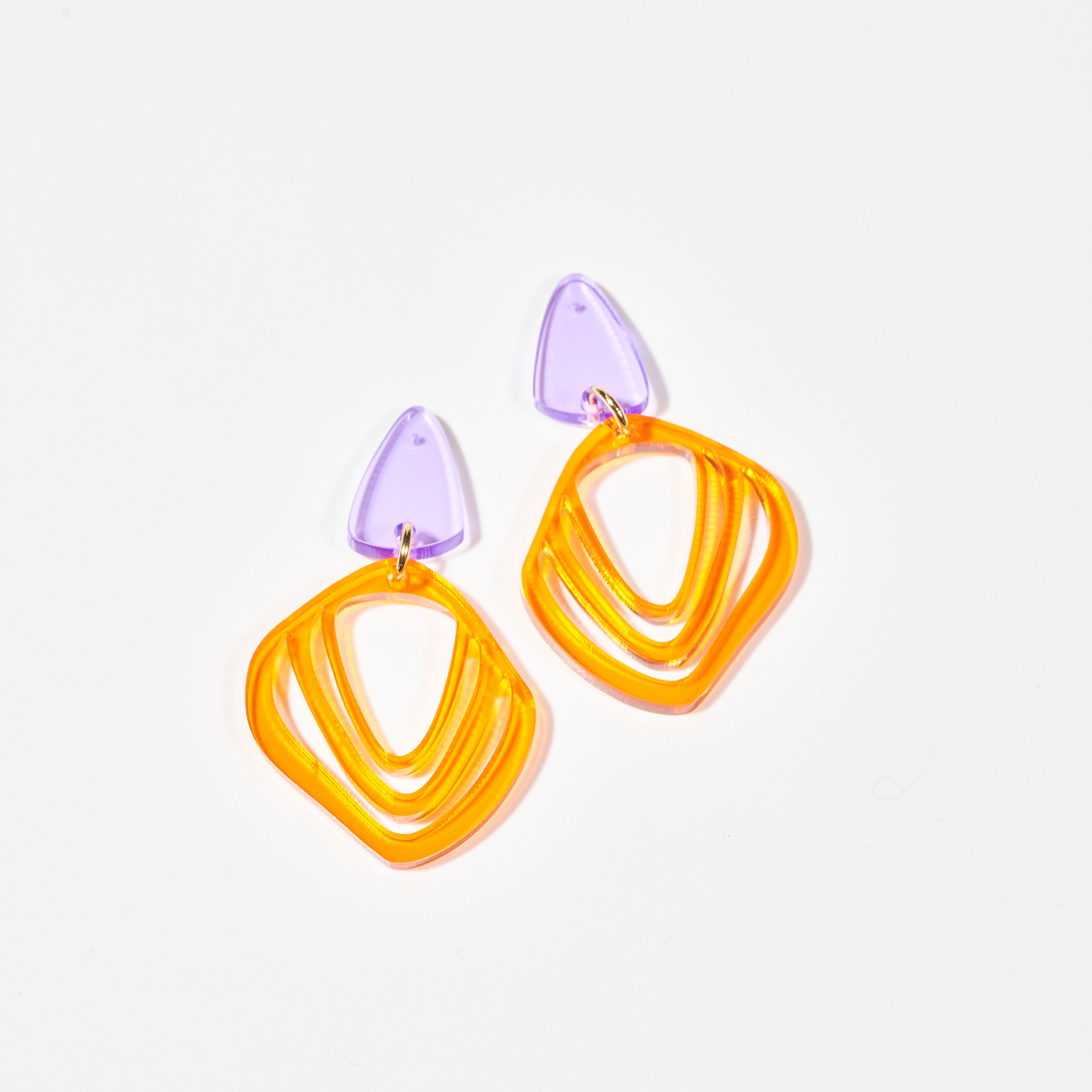 Iluska - transparent orange & wisteria-Veronica Antonucci-Veronica Antonucci-nachhaltige-statement-ohrringe-schweiz