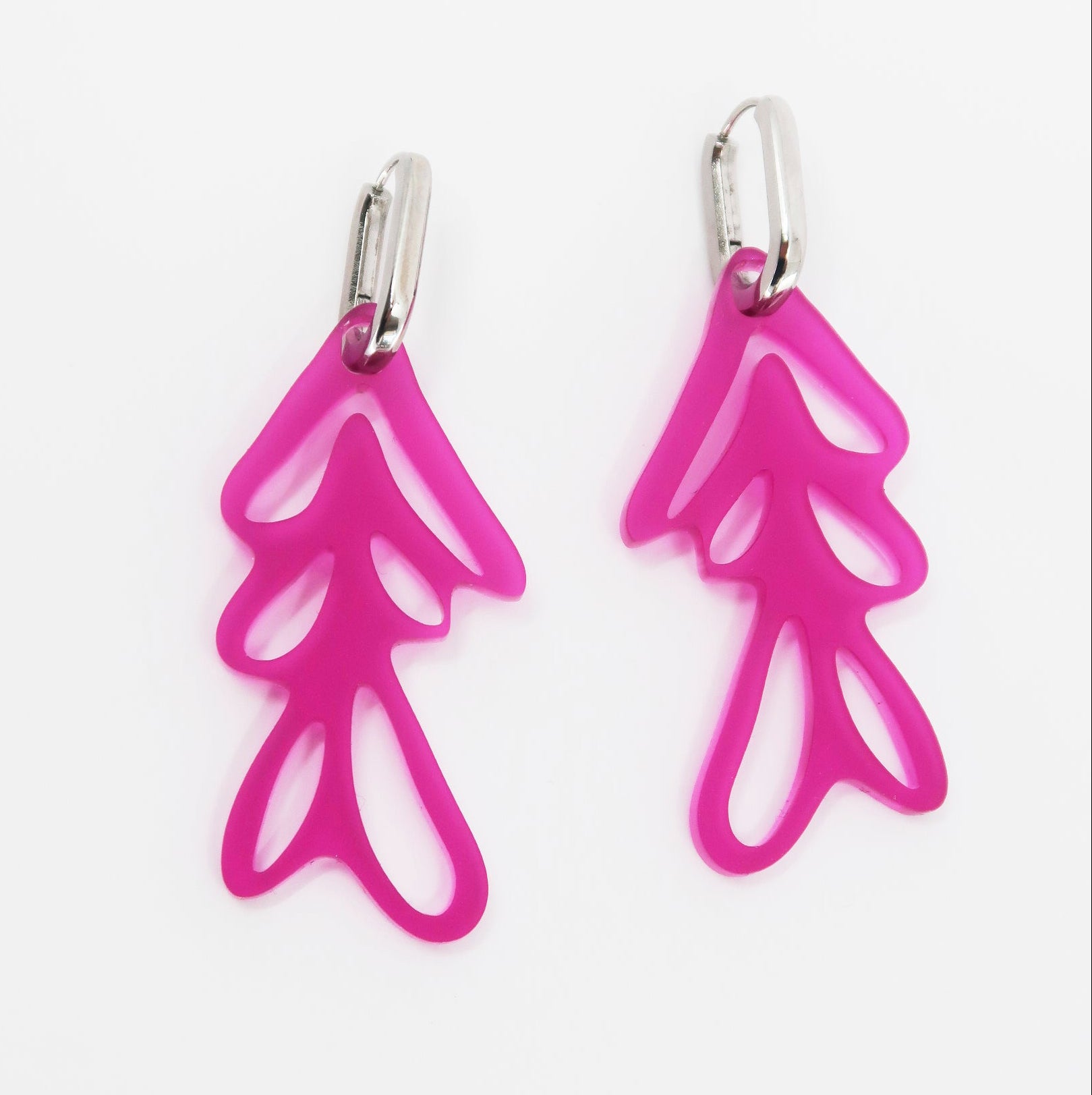 ALGAE 01 Ohrringe mit Edelstahl Klappcreolen