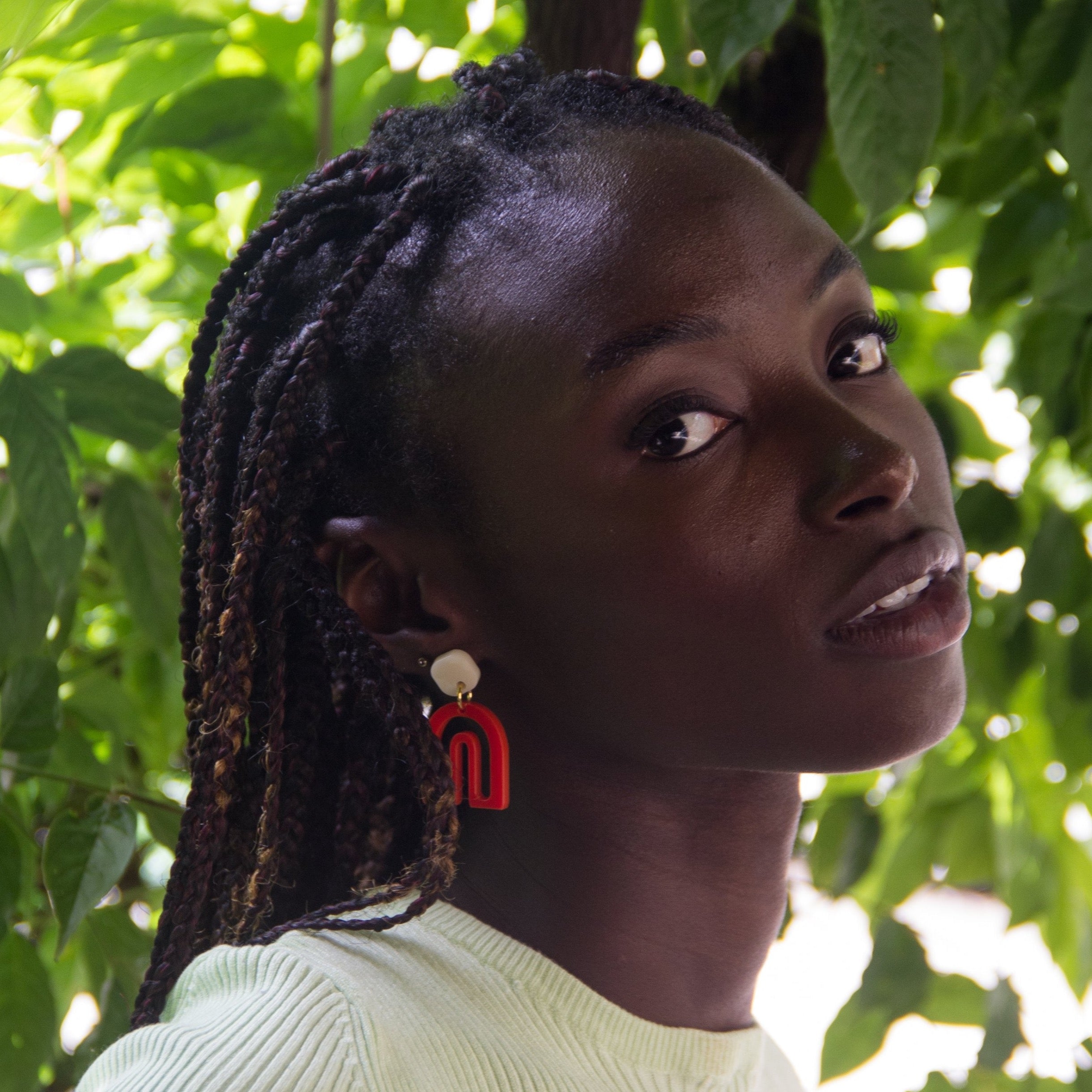 Pika - orange and cream-Veronica Antonucci-Veronica Antonucci-nachhaltige-statement-ohrringe-schweiz